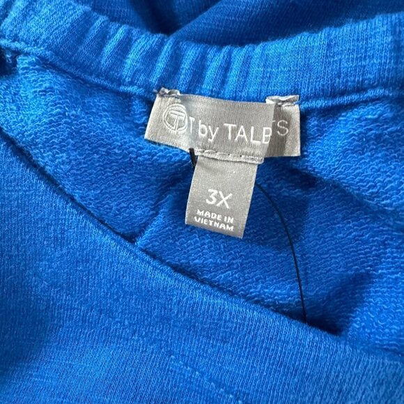 T By Talbots Dress‎ Womens 3X Blue Sleeveless Cotton Polyester NWT DR-1597 - Picture 8 of 9